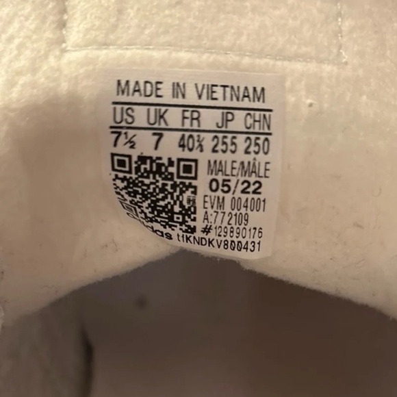 Adidas Samba White Black Stripes Gray Suede Sneakers Mens 7.5 - Picture 6 of 8